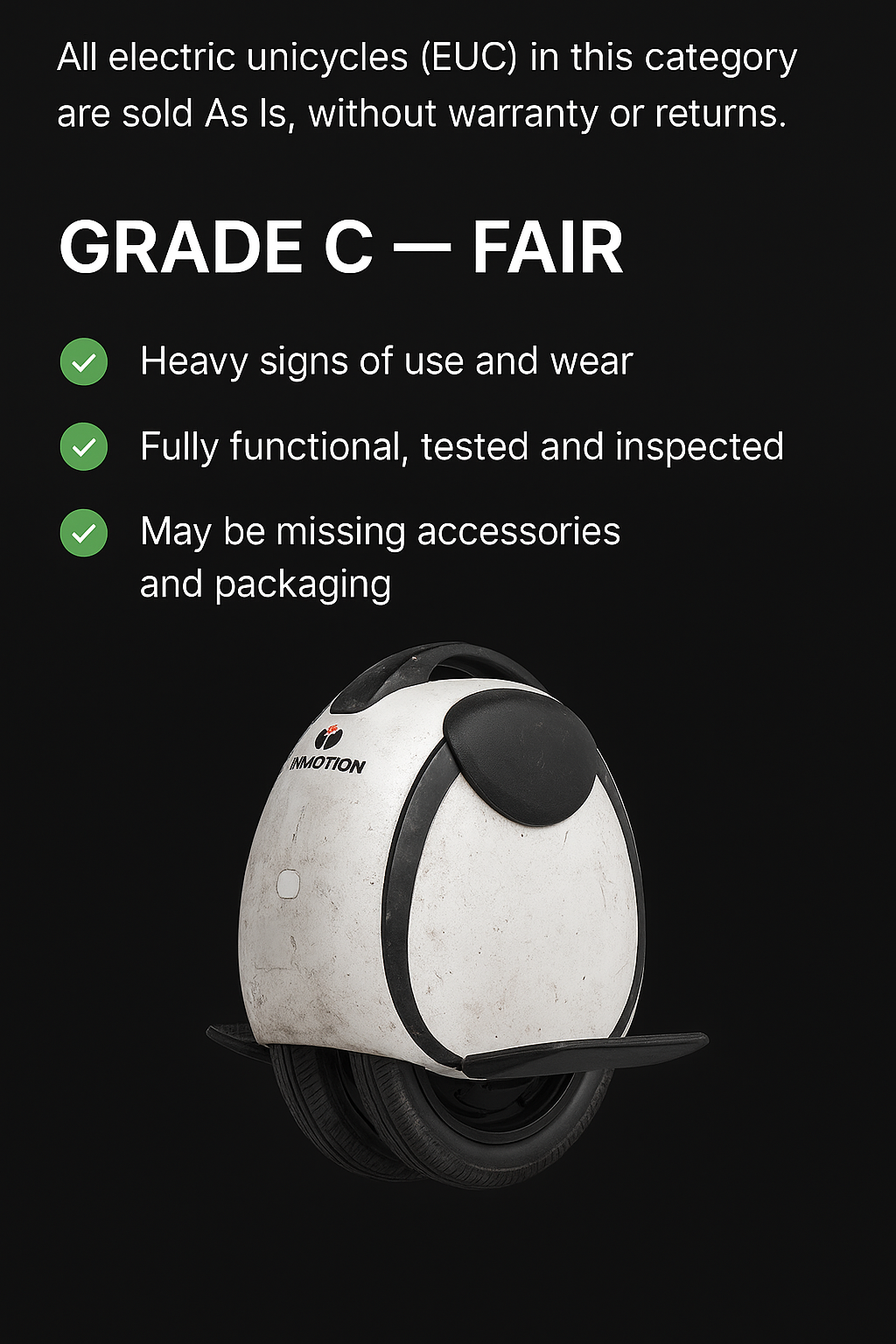 E-Unicycle InMotion E20 (Open Box)