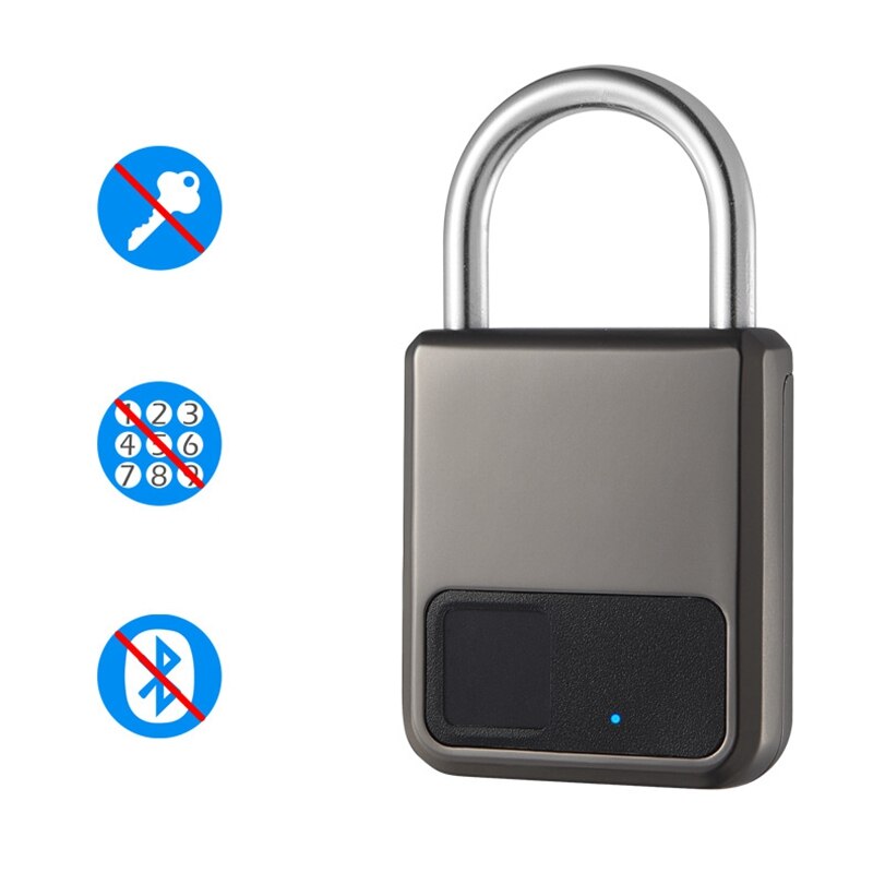 Ultimate Security: Fingerprint Padlock - Waterproof, Smart, Anti-Theft, USB Charge.