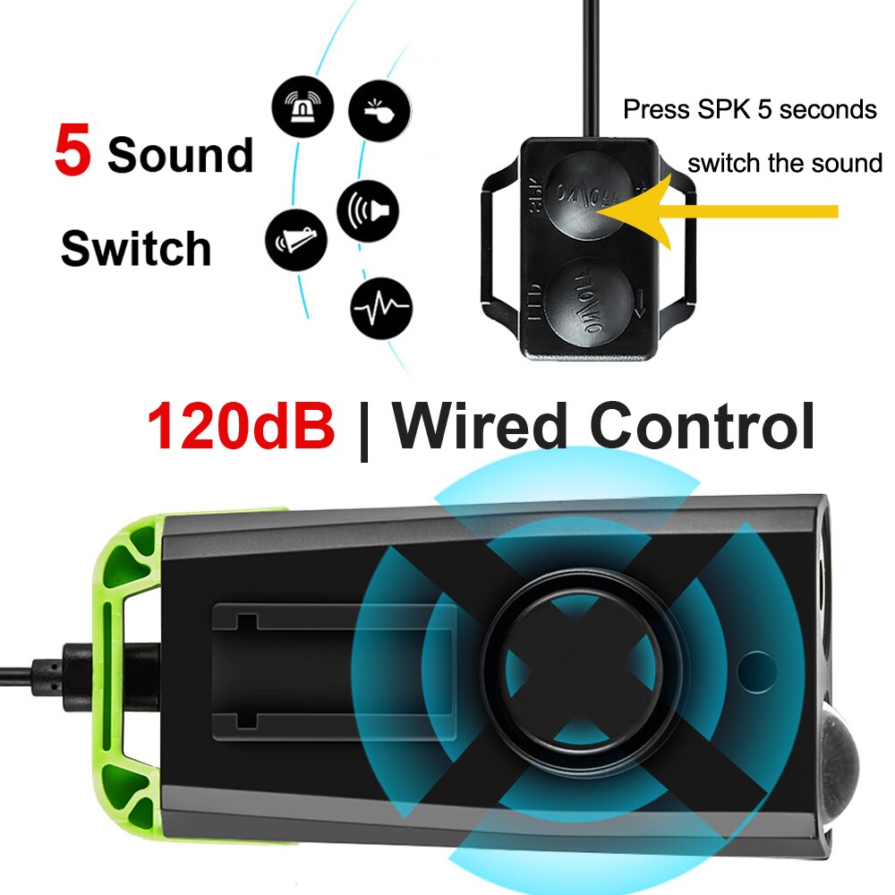 USB Rechargeable T6 LED Bike Light with Computer Horn: Waterproof Front Bicycle Flashlight & Dual Holder