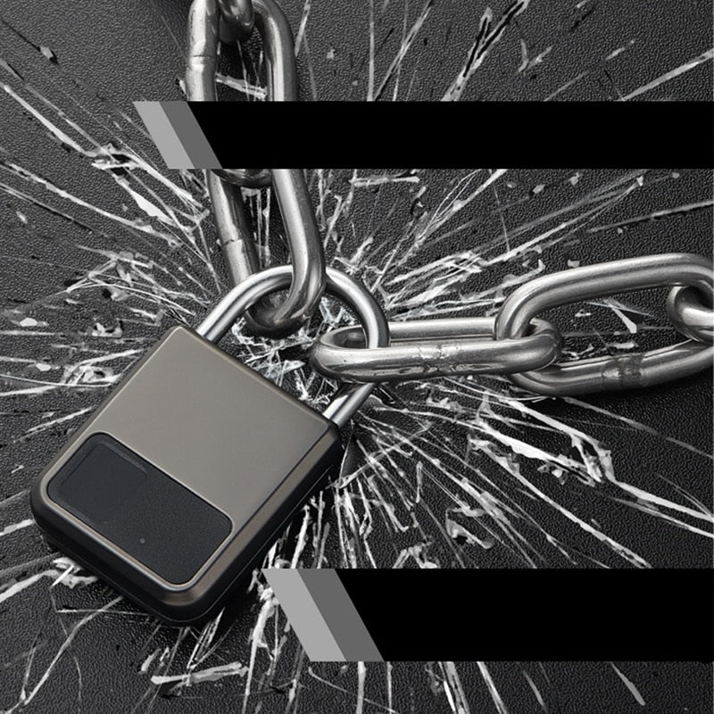 Ultimate Security: Fingerprint Padlock - Waterproof, Smart, Anti-Theft, USB Charge.