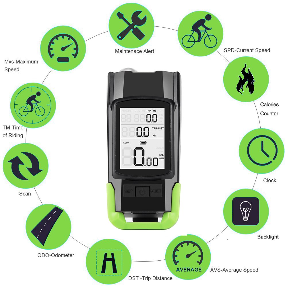 USB Rechargeable T6 LED Bike Light with Computer Horn: Waterproof Front Bicycle Flashlight & Dual Holder