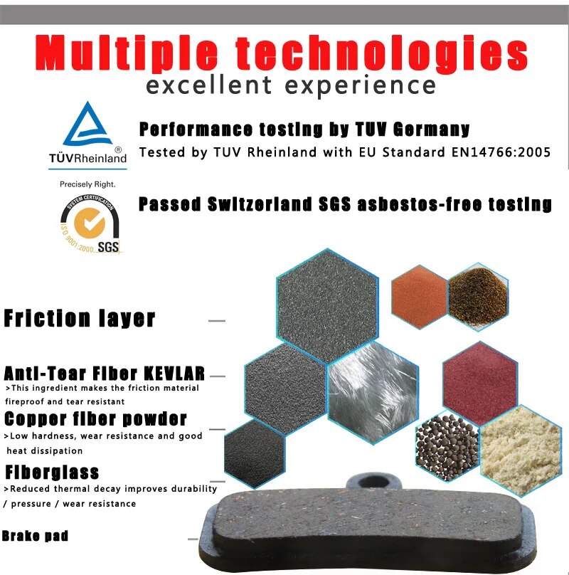 SHIMANO-Compatible Bicycle Disc Brake Pads: Enhance E-Bike Safety