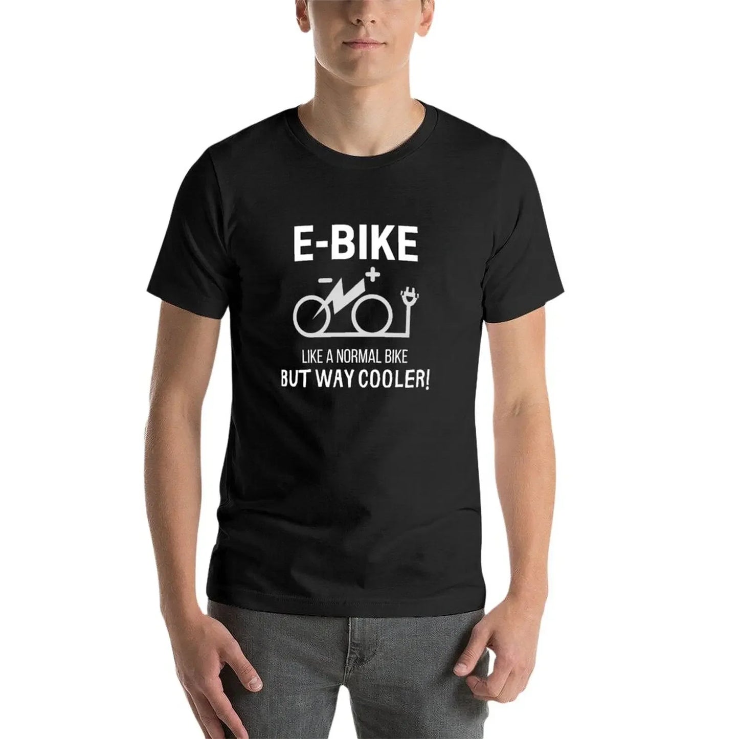 New E-Bike Like A Normal Bike But Way Cooler Funny Electric Bike Gift E Bike T-Shirt shirts graphic tee Short sleeve tee men