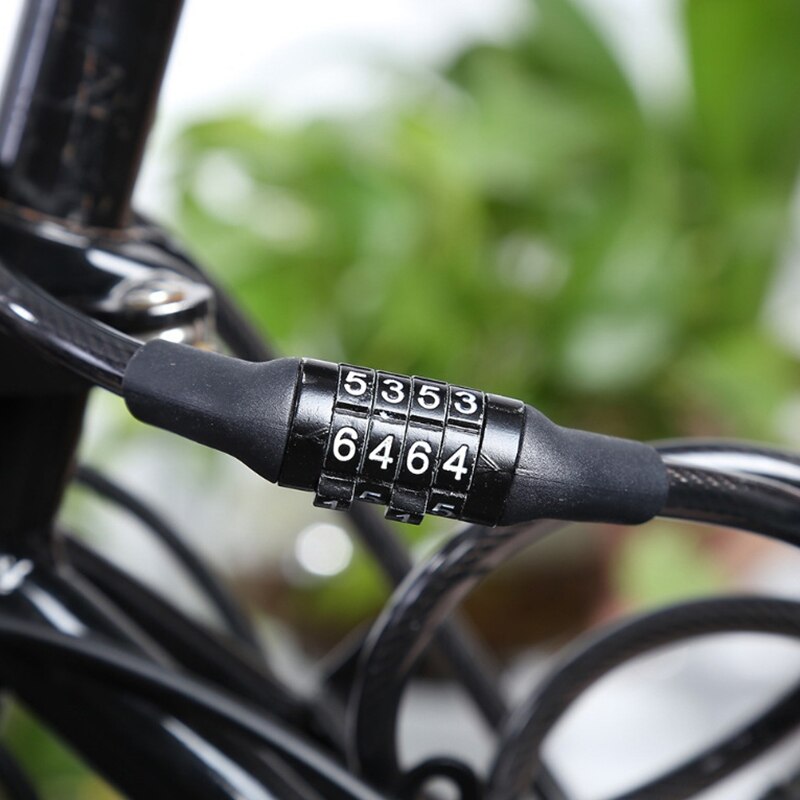 Secure Your Ride: Code Password Bicycle Lock for Anti-Theft Protection with Spiral Steel Cable