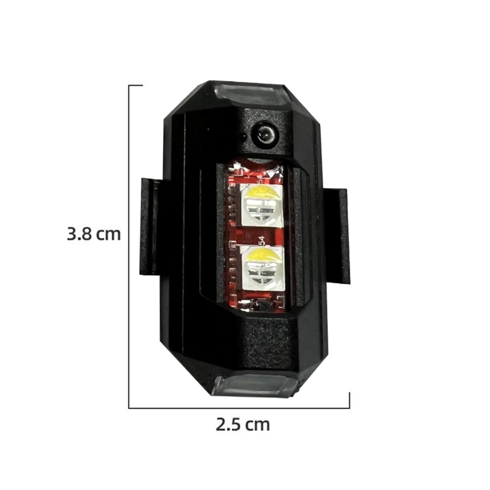 Universal LED Anti-collision Warning Light Mini Signal 7 Colors Turn Signal Indicator Motorcycle.