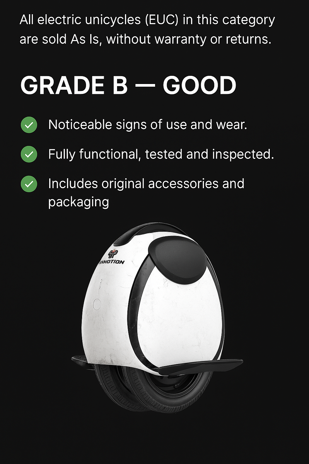 E-Unicycle InMotion E20 (Open Box)