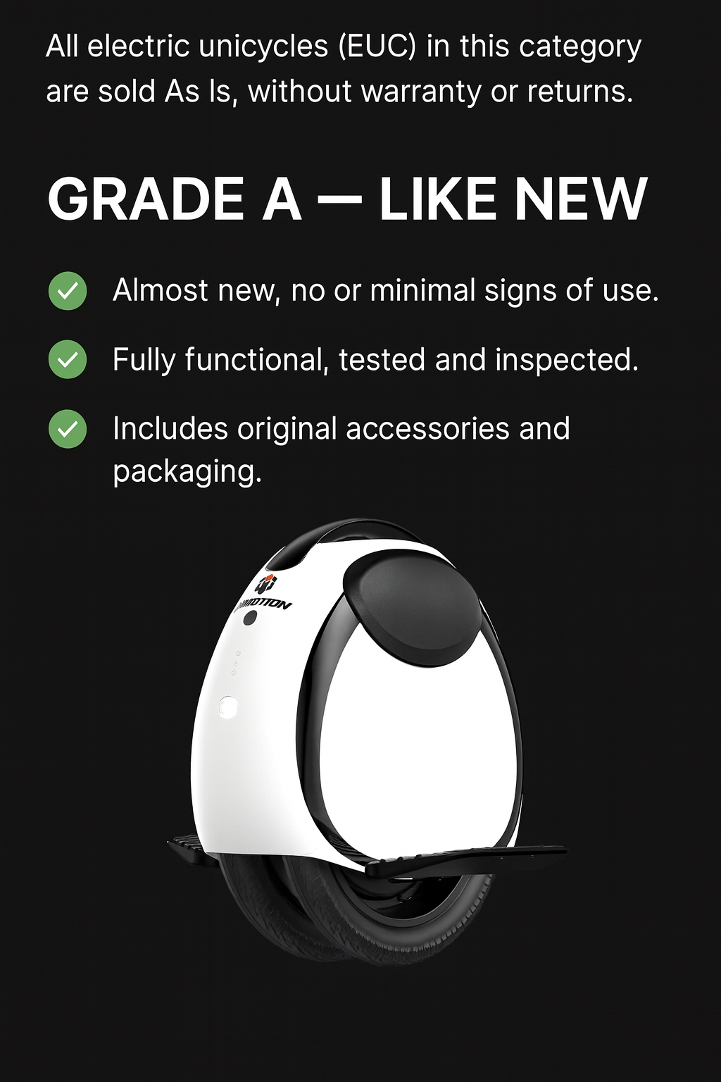 E-Unicycle InMotion E20 (Open Box)