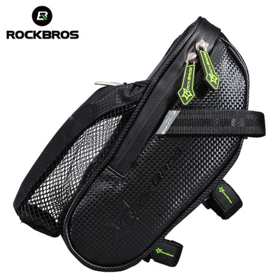 Rainproof Bike Saddle Bag with Reflective Pouch and Water Bottle Pocket