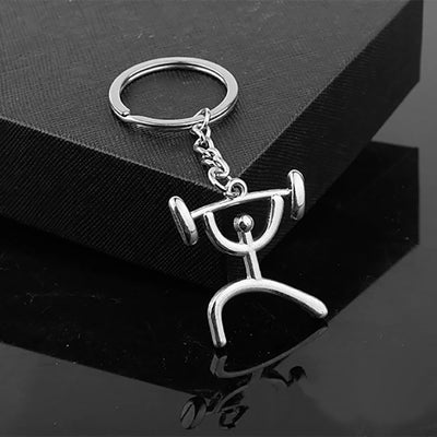 Metal Sporty Cyclist Keychain - Road Bicycle Figure for Cycling Enthusiasts