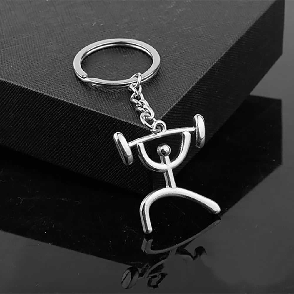 Metal Sporty Cyclist Keychain - Road Bicycle Figure for Cycling Enthusiasts