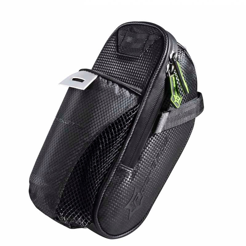 Rainproof Bike Saddle Bag with Reflective Pouch and Water Bottle Pocket