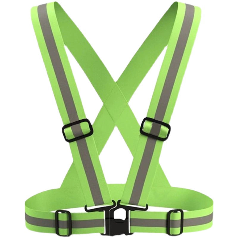 High-Visibility Reflective Safety Vest: Elastic, Adjustable, and Durable for Cycling and Construction