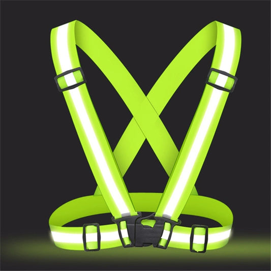 High-Visibility Reflective Safety Vest: Elastic, Adjustable, and Durable for Cycling and Construction