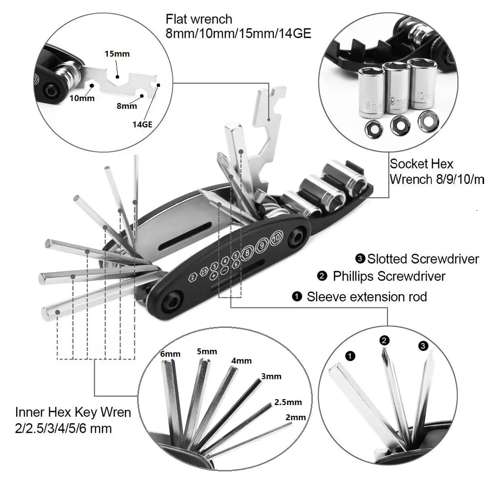 ProGear Cyclist's Master Toolkit: The Ultimate Compact Repair Solution for Bikes & Motorcycles