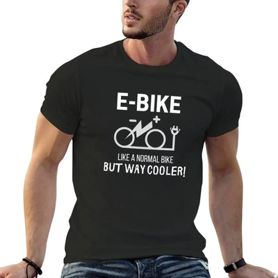 Cooler Than Ever: Fun Electric Bike Graphic Tee - Short Sleeve T-Shirt for E-Bike Enthusiasts