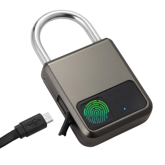 Ultimate Security: Fingerprint Padlock - Waterproof, Smart, Anti-Theft, USB Charge.