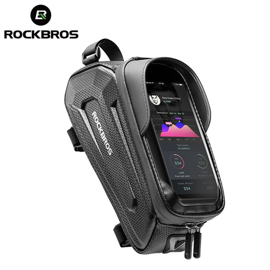 Waterproof Front Bike Bag with Touch Screen Phone Holder - Cycling Saddle Accessories